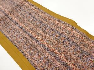 縮緬地縞に抽象模様名古屋帯